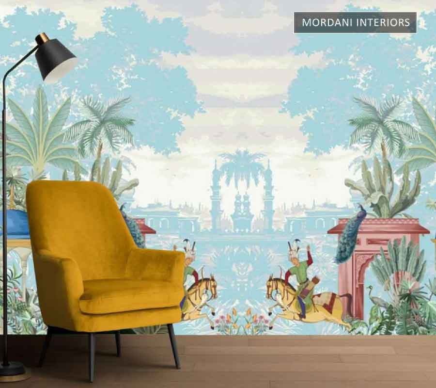 MUGHAL PEACOCK TROPICAL WALL MURALS _ I 